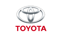 Logo du véhicule Toyota en noir et rouge