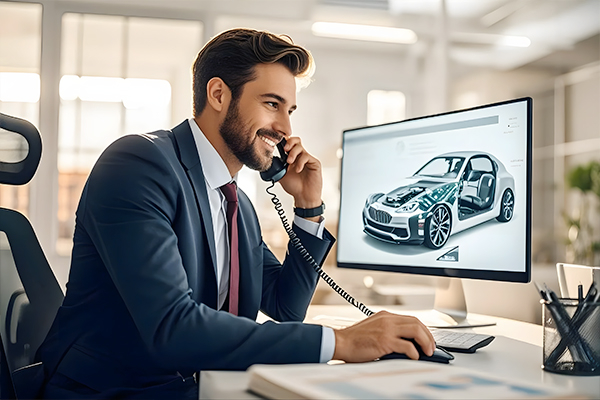 Dans le service de vente